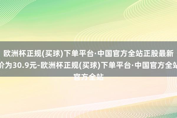 欧洲杯正规(买球)下单平台·中国官方全站正股最新价为30.9元-欧洲杯正规(买球)下单平台·中国官方全站