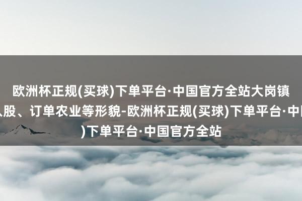 欧洲杯正规(买球)下单平台·中国官方全站大岗镇通过地盘入股、订单农业等形貌-欧洲杯正规(买球)下单平台·中国官方全站