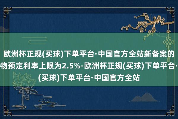 欧洲杯正规(买球)下单平台·中国官方全站新备案的平凡型保障产物预定利率上限为2.5%-欧洲杯正规(买球)下单平台·中国官方全站