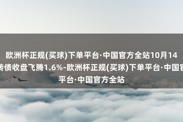 欧洲杯正规(买球)下单平台·中国官方全站10月14日泉峰转债收盘飞腾1.6%-欧洲杯正规(买球)下单平台·中国官方全站