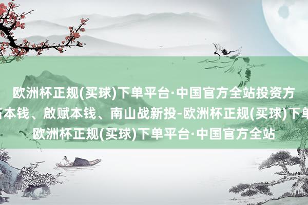 欧洲杯正规(买球)下单平台·中国官方全站投资方包括德联本钱、基石本钱、啟赋本钱、南山战新投-欧洲杯正规(买球)下单平台·中国官方全站