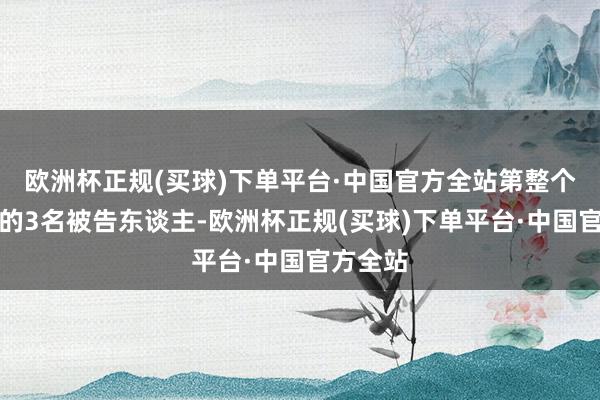 欧洲杯正规(买球)下单平台·中国官方全站第整个案件中的3名被告东谈主-欧洲杯正规(买球)下单平台·中国官方全站