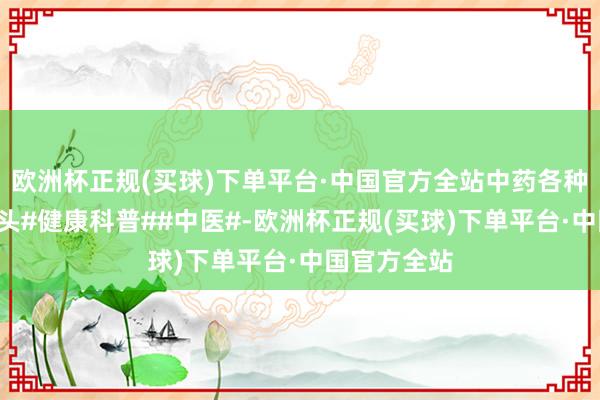 欧洲杯正规(买球)下单平台·中国官方全站中药各种“妙手”转头#健康科普##中医#-欧洲杯正规(买球)下单平台·中国官方全站