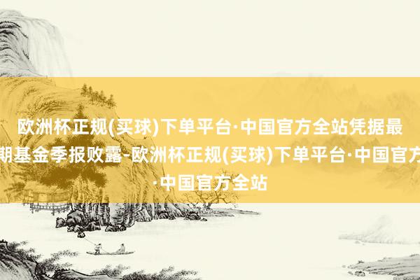 欧洲杯正规(买球)下单平台·中国官方全站凭据最新一期基金季报败露-欧洲杯正规(买球)下单平台·中国官方全站